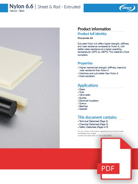 Nylon 6.6 Rod & Sheet Data Sheet